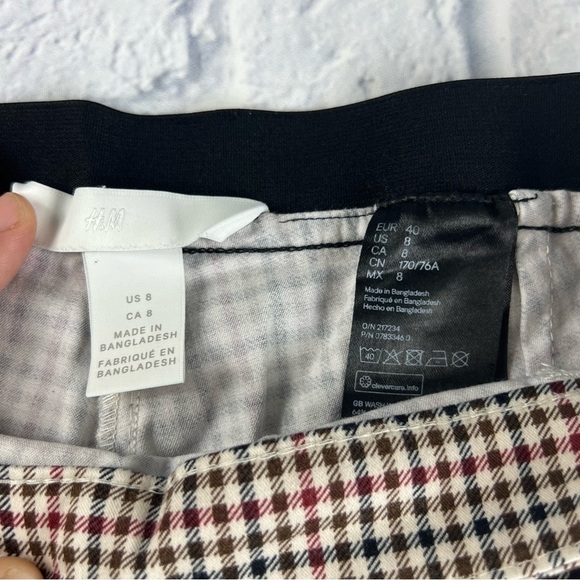 H&M pants, H&M stretch pants checkered pattern size 8 - Picture 8 of 10